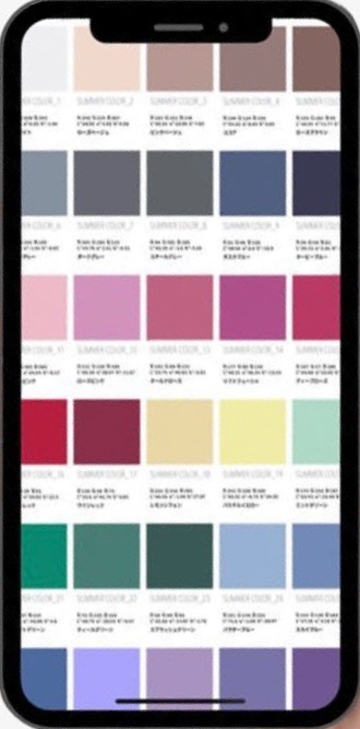 パーソナルカラー診断 カラーチャート